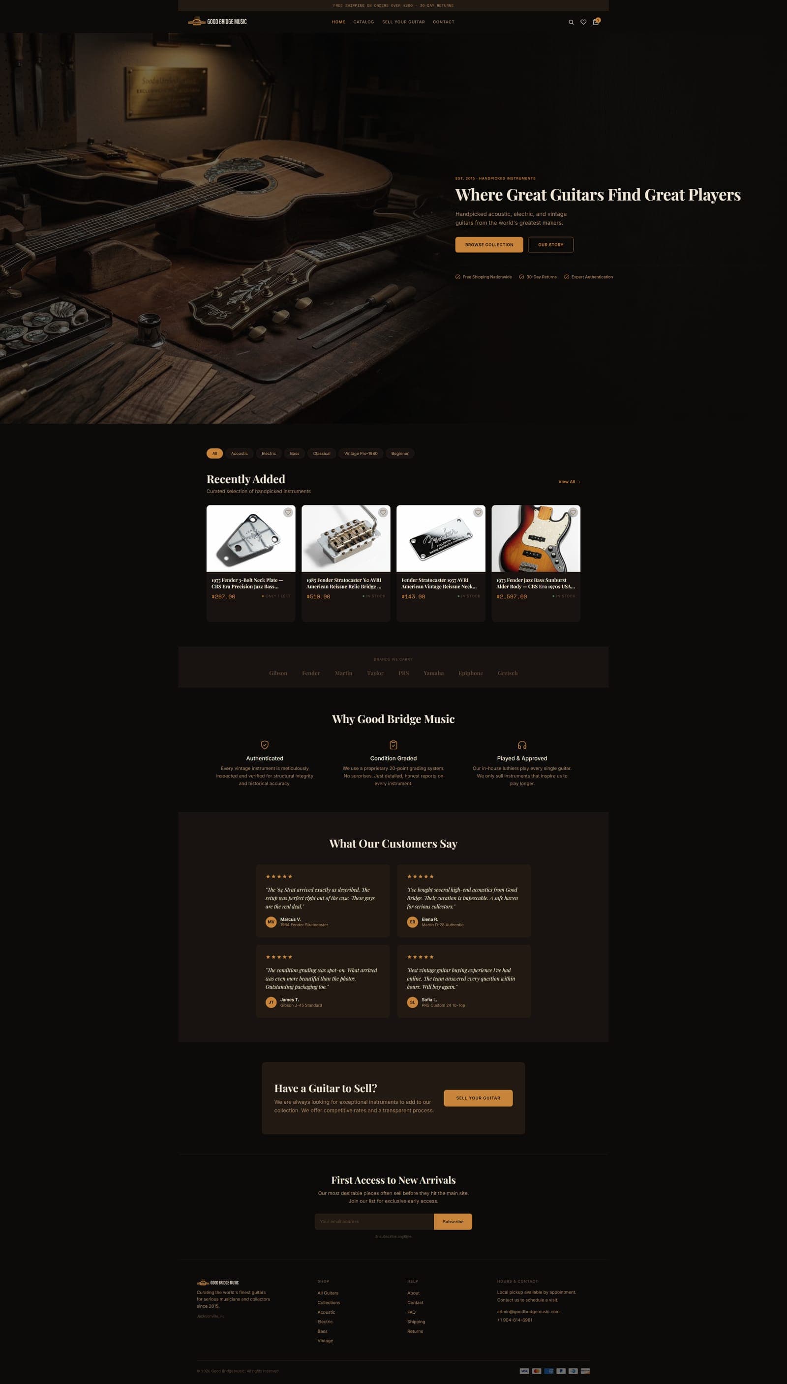 Good Bridge Music store mockup